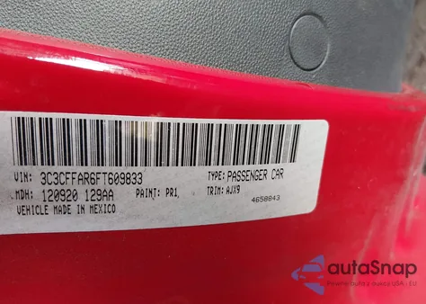 2015 Fiat 500 Pop z USA, uszkodzony, nr VIN 3C3CFFAR6FT609833